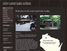 Tablet Screenshot of lostlandlakelodge.com